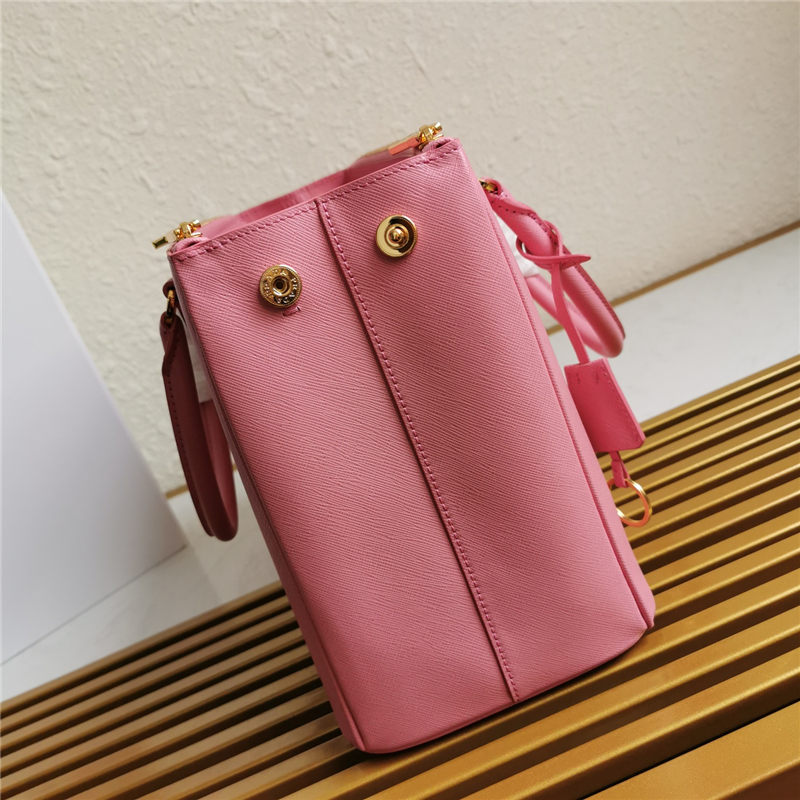 Prada Large Galleria Bag In Saffiano Leather Pink High