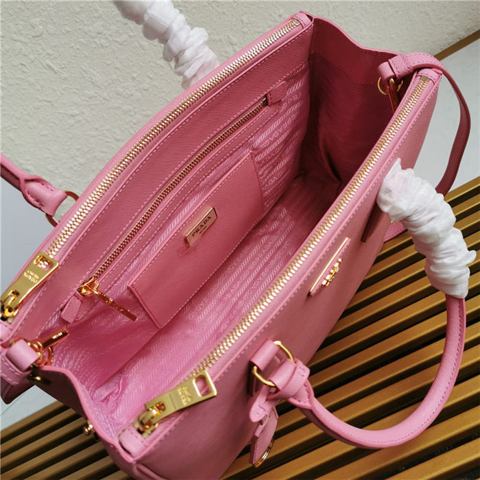 Prada Large Galleria Bag In Saffiano Leather Pink High