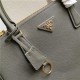 Prada Large Galleria Bag In Saffiano Leather Grey High