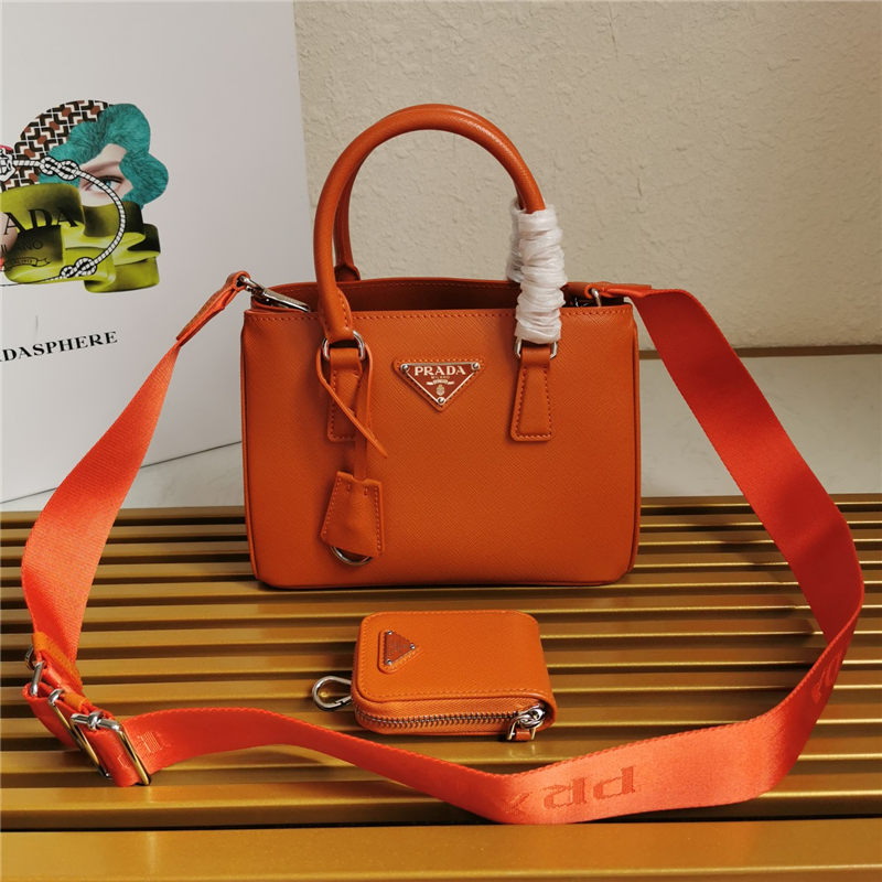 Prada Galleria Saffiano leather mini bag Orange High