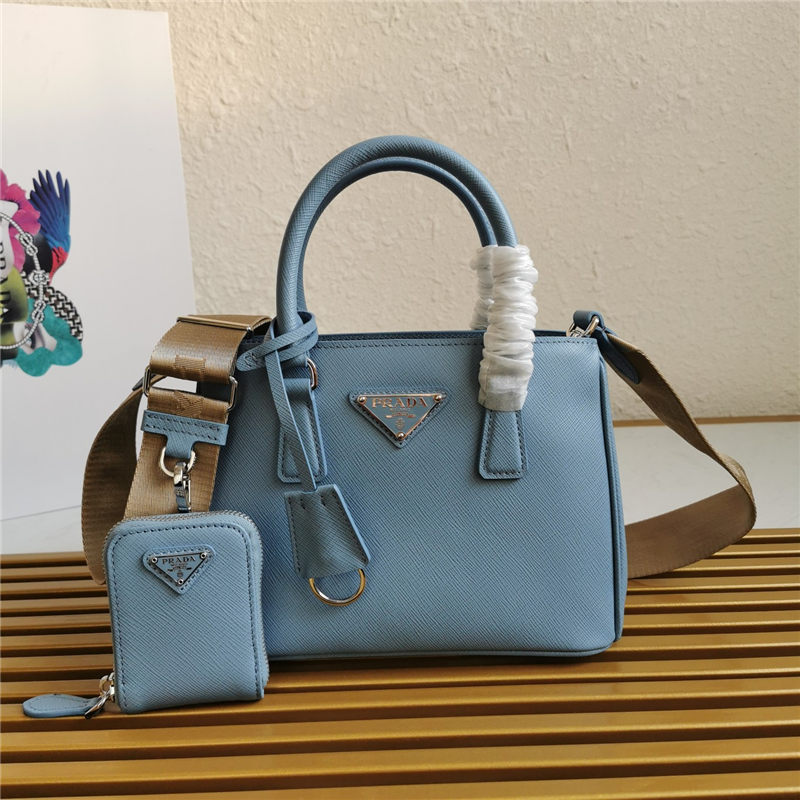 Prada Galleria Saffiano leather mini bag Blue High