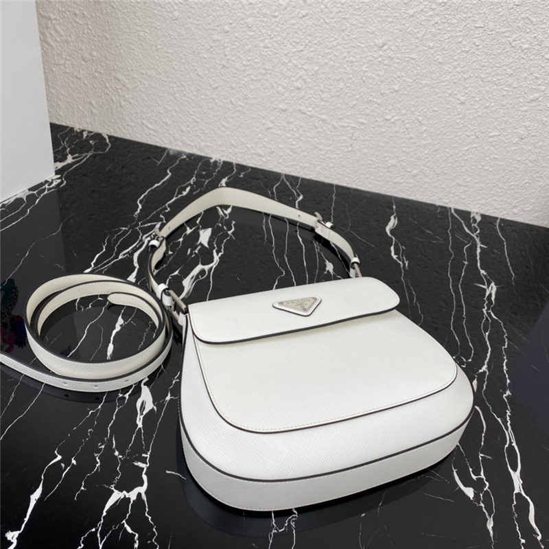 Prada Cleo leather shoulder bag 1BD303 White High