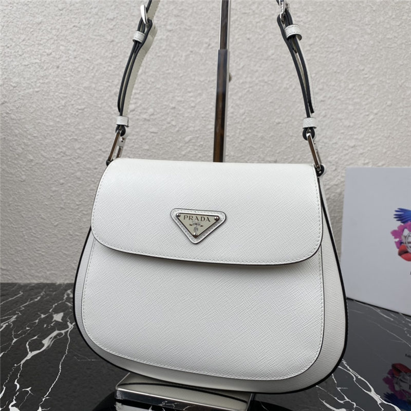 Prada Cleo leather shoulder bag 1BD303 White High