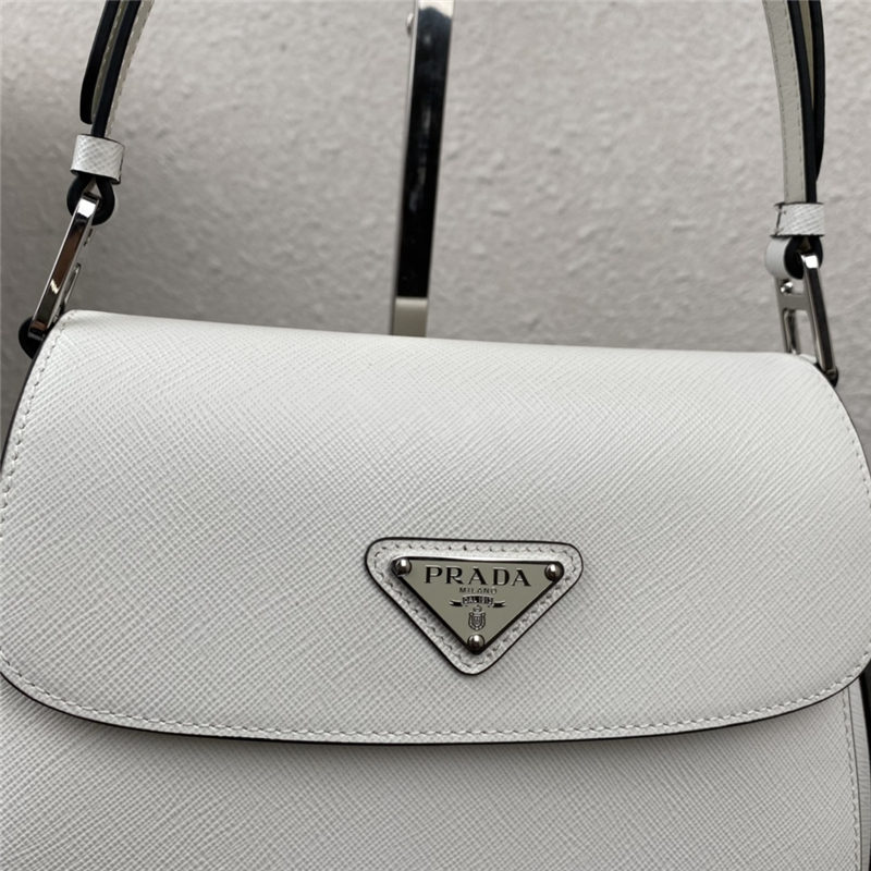 Prada Cleo leather shoulder bag 1BD303 White High