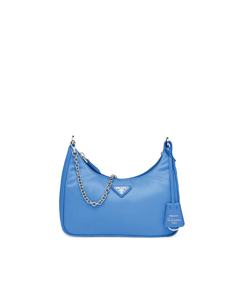 Prada Re-Edition 2005 nylon shoulder bag Bright Blue High