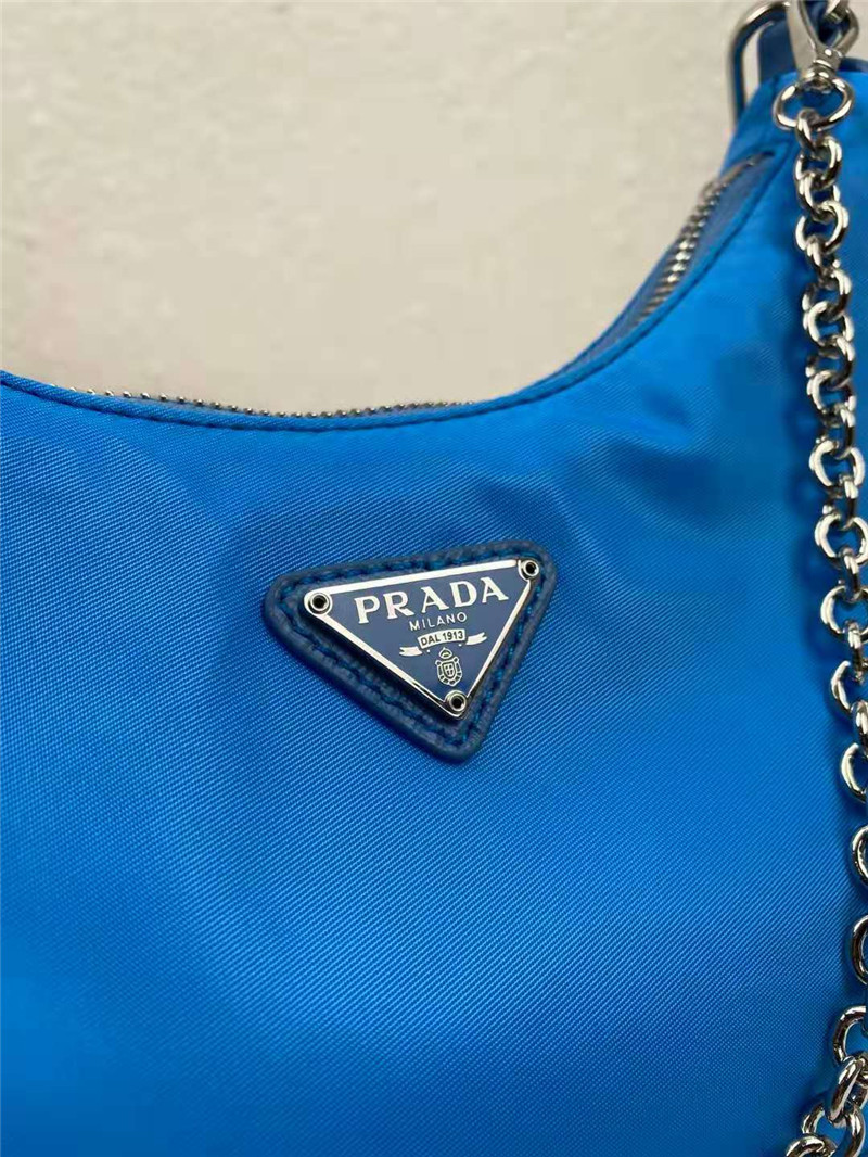 Prada Re-Edition 2005 nylon shoulder bag Bright Blue High