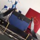 Prada Cahier Shoulder Bag In Blue/Black Leather High