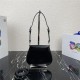 Prada Cleo brushed leather mini bag 1BH188 Black High