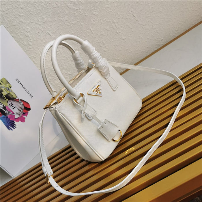 Prada Galleria Saffiano leather micro-bag White High