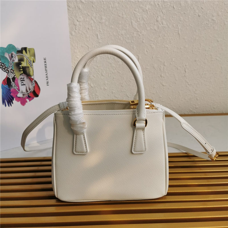 Prada Galleria Saffiano leather micro-bag White High