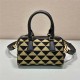 Prada Galleria embroidered jacquard fabric micro-bag 1BA846 High