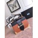 Prada Cahier Shoulder Bag In Brown/Black Leather High