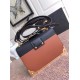 Prada Cahier Shoulder Bag In Brown/Black Leather High