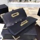 Prada Cahier Clutch In Black Saffiano Calf Leather High