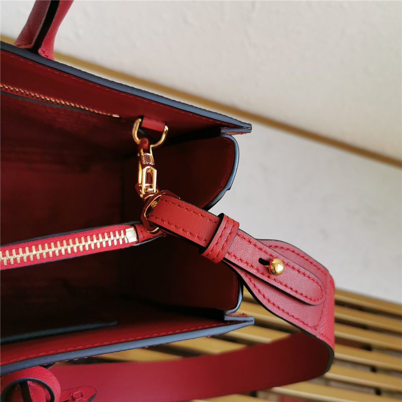 Prada Large Saffiano Leather Handbag Tote Red High