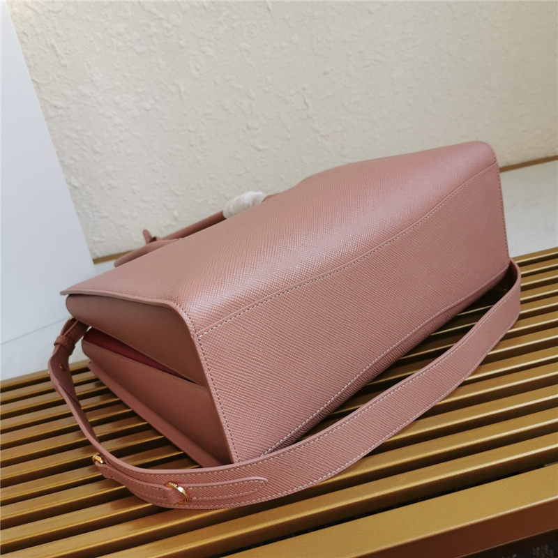 Prada Large Saffiano Leather Handbag Tote Pink High