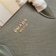 Prada Large Saffiano Leather Handbag Tote Grey-I High