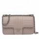 Prada Diagramme Flap Bag In Grey Calfskin High