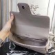 Prada Diagramme Flap Bag In Grey Calfskin High