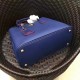 Prada Blue Saffiano Double Medium Bag High