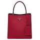 Prada Red Saffiano North South Double Medium Bag High