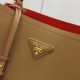 Prada Brown Saffiano Leather Double Bag High