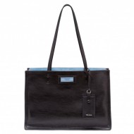 Prada Etiquette Tote Bag In Black Calf Leather High