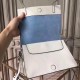 Prada Etiquette Bag In White Calfskin With Metal Stud Trim High