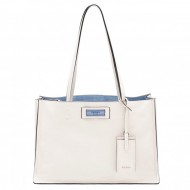 Prada Etiquette Tote Bag In White Calf Leather High