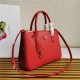 Prada Medium Galleria Bag In Saffiano Leather Red High