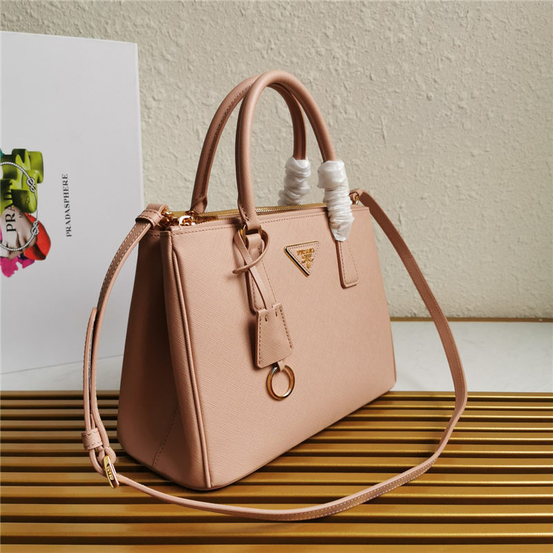 Prada Medium Galleria Bag In Saffiano Leather Pink High