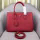 Prada Large Galleria Bag In Saffiano Leather Red High