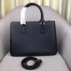 Prada Large Galleria Bag In Saffiano Leather Black High