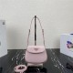 Prada Cleo brushed leather mini bag 1BH188 Pink High