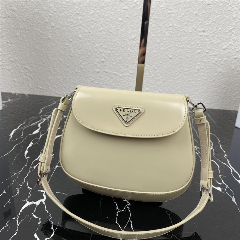 Prada Cleo brushed leather mini bag 1BH188 Yellow High