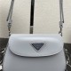 Prada Cleo brushed leather mini bag 1BH188 Blue High