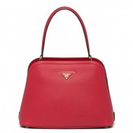 Prada Matinee Mini Bag In Red Saffiano Leather High