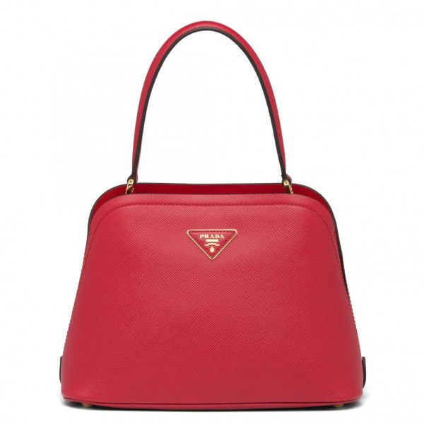 Prada Matinee Mini Bag In Red Saffiano Leather High