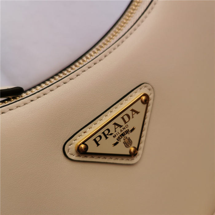 Prada Arqué leather mini shoulder bag 1BC199 Beige High