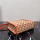 Prada Small Symbole embroidered fabric handbag 1BA354 Orange High