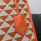 Prada Small Symbole embroidered fabric handbag 1BA354 Orange High