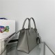 Prada Monochrome Bag 1BA156 In Grey Saffiano Leather High