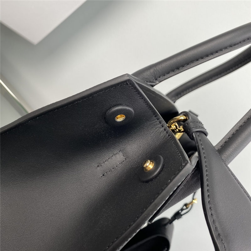 Prada Monochrome Bag 1BA156 In Black Saffiano Leather High