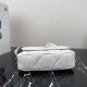 Prada System 28cm nappa leather patchwork bag White High