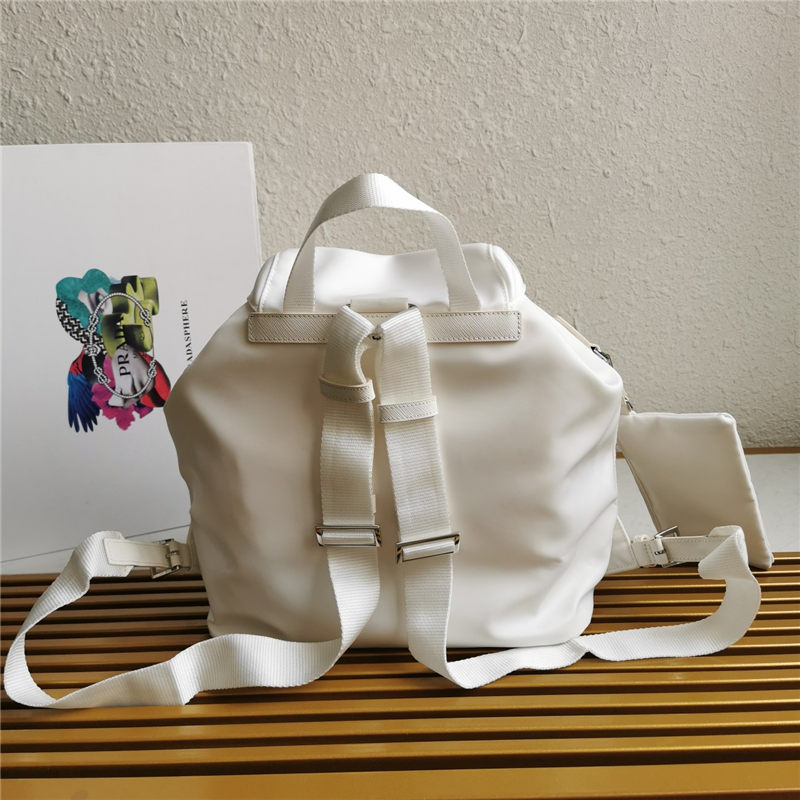 Prada Medium Nylon Backpack White High