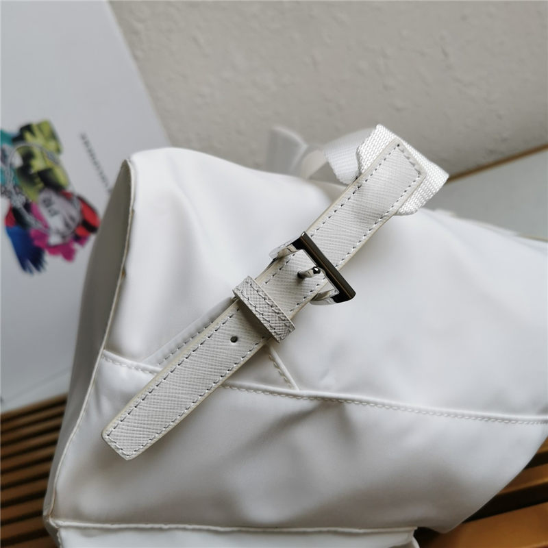 Prada Medium Nylon Backpack White High