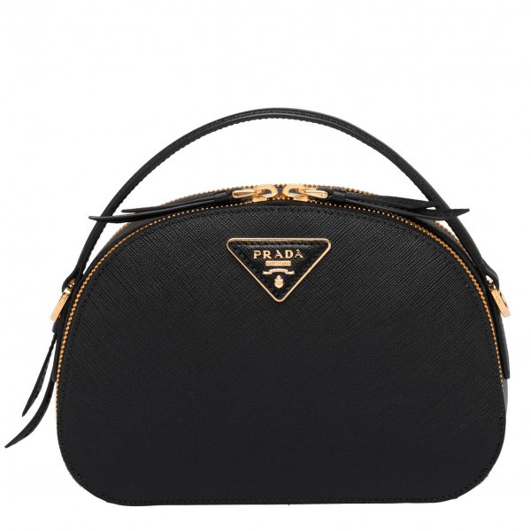 Prada Odette Black Saffiano Leather Bag High