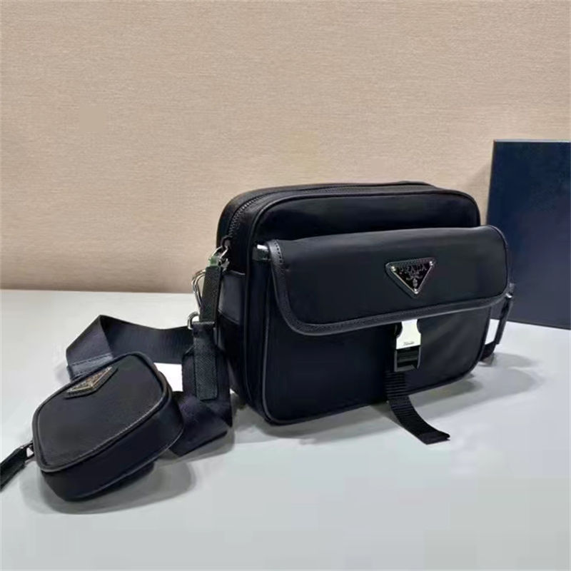 Prada Re-Nylon and Saffiano Leather Shoulder Bag High