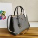 Prada Medium Galleria Bag In Saffiano Leather Grey High