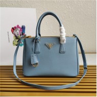 Prada Medium Galleria Bag In Saffiano Leather Blue High